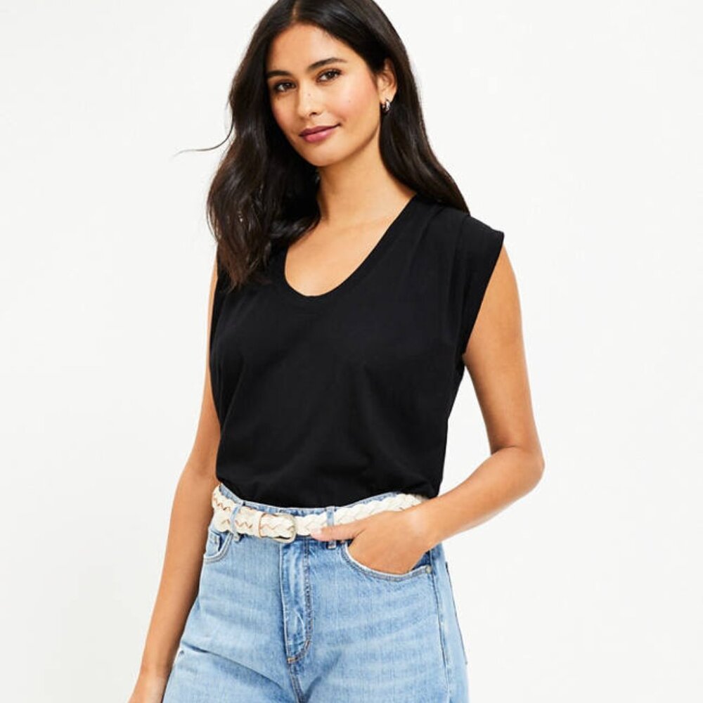 Loft  Petite Pleated Muscle Tee